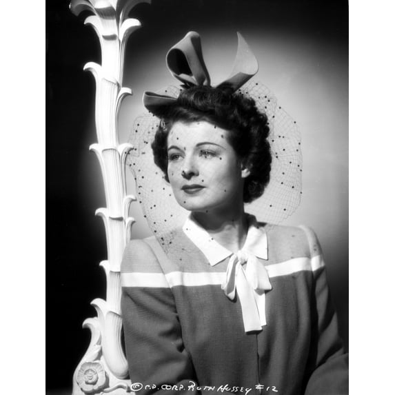 Ruth Hussey on a Netted Veil on Face Portrait Photo Print (8 x 10)