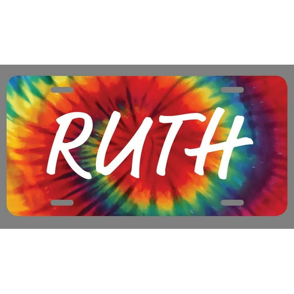 Ruth Name Tie Dye Style License Plate Tag Vanity Novelty Metal | UV Printed Metal | 6-Inches By 12-Inches | Car Truck RV Trailer Wall Shop Man Cave | NP1542