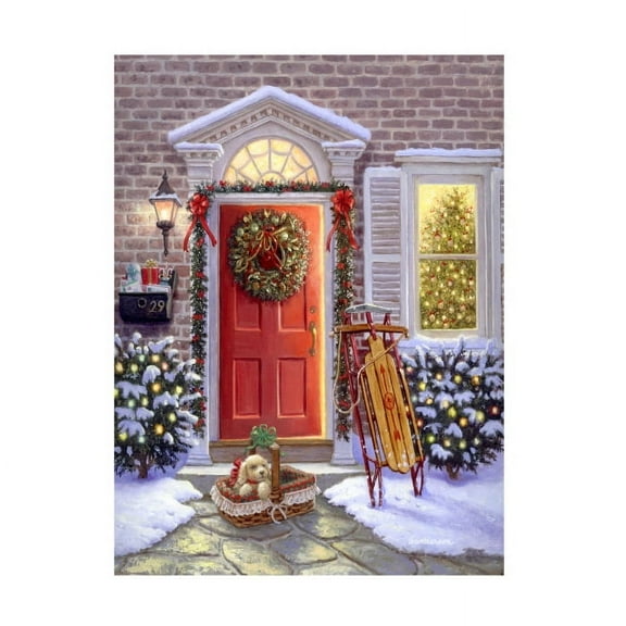Ruth Sanderson 'Christmas Doorway' Canvas Art