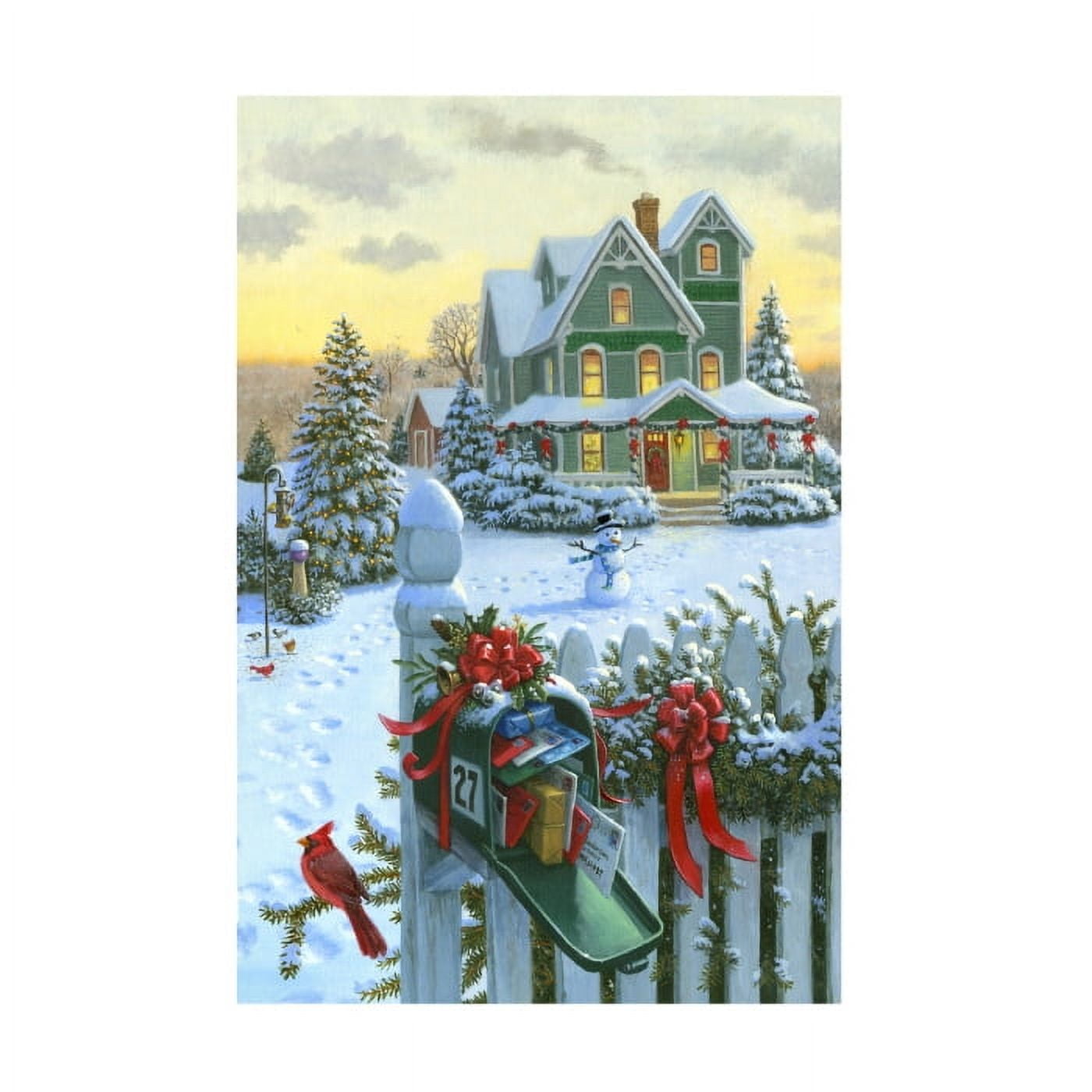 Ruth Sanderson 'Christmas Mailbox' Canvas Art