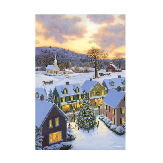 Ruth Sanderson 'Old New England Christmas' Canvas Art
