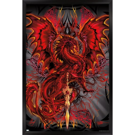 Ruth Thompson - Dragonblade Bloodblade Wall Poster, 14.725" x 22.375", Framed