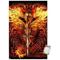 Ruth Thompson - Dragonblade Flameblade Wall Poster, 14.725" x 22.375"