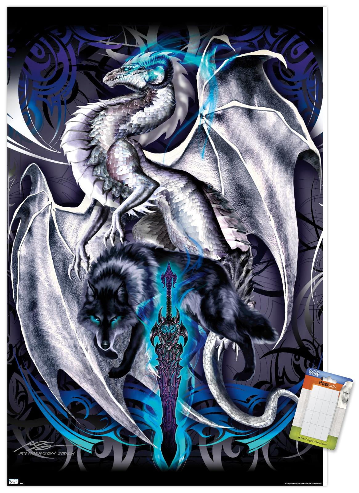 Ruth Thompson - Dragonblade Omegablade Wall Poster, 14.725" x 22.375"