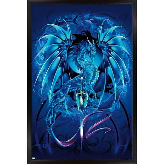 Ruth Thompson - Dragonblade Seablade Wall Poster, 22.375" x 34", Framed