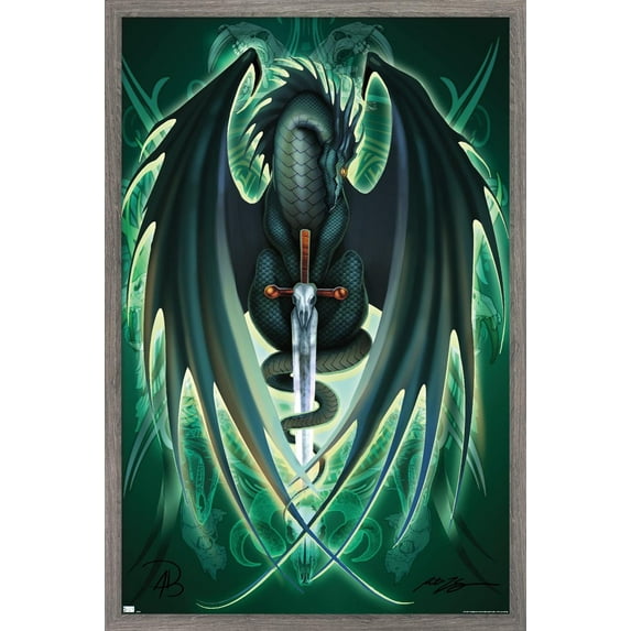 Ruth Thompson - Dragonblade Skullblade Wall Poster, 22.375" x 34", Framed
