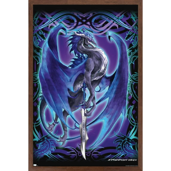 Ruth Thompson - Dragonblade Stormblade Wall Poster, 14.725" x 22.375", Framed