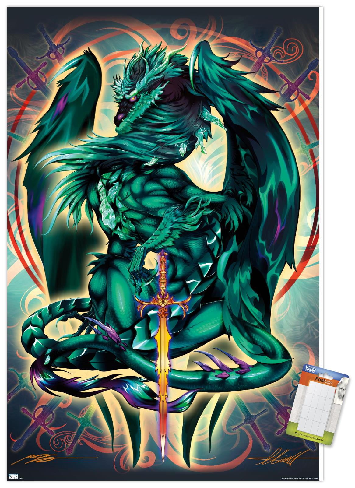 Ruth Thompson - Dragonblade Terrablade Wall Poster, 14.725" x 22.375"