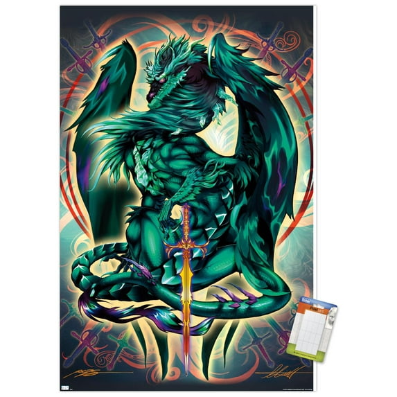 Ruth Thompson - Dragonblade Terrablade Wall Poster, 14.725" x 22.375"