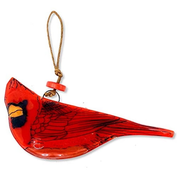 Ruth's Ethical Goods Cardinal Bird Ornament - Art Glass Light Catcher