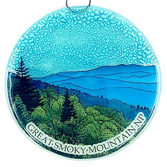 Ruth's Ethical Goods Great Smoky Mountain National Park Christmas Tree Ornament - Art Glass Light Catcher
