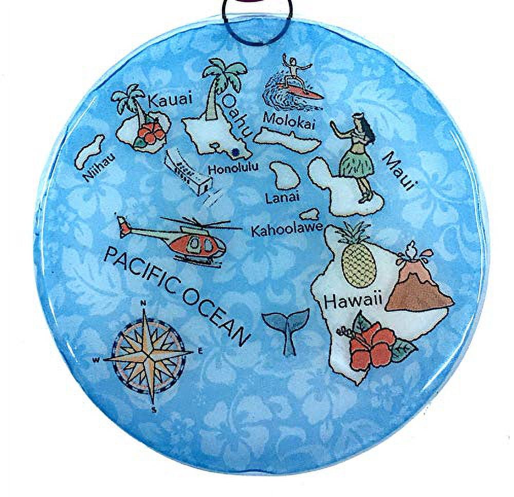 Ruth's Ethical Goods Hawaii Island Map Christmas Tree Ornament Art