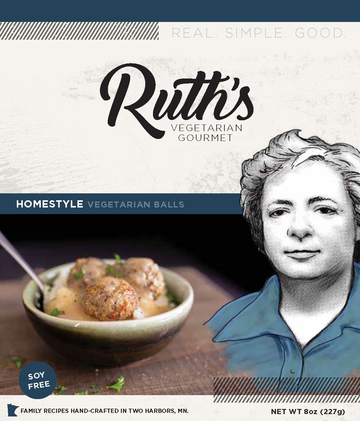Ruth's Vegetarian Gourmet Homestyle Vegetarian Meatballs, 8 oz