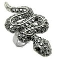 thumbnail image 1 of Ruthenium Brass Ring with Top Grade Crystal, Jet - Size 5, 1 of 1