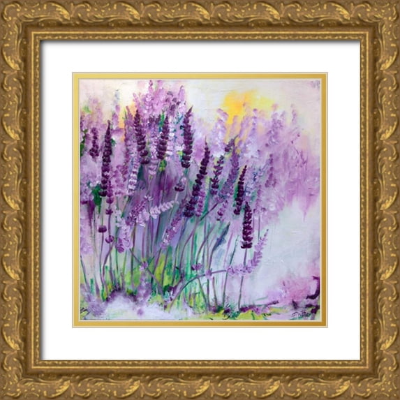Ruther, Petra 20x20 Gold Ornate Wood Framed with Double Matting Museum Art Print Titled - Lavendel I