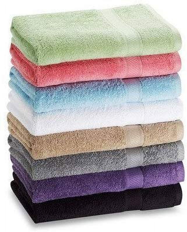 Ruthie's Textile 7-Pack: 27" X 52" 100% Cotton Extra-Absorbent Bath Towels - Assorted Colors - image 1 of 1