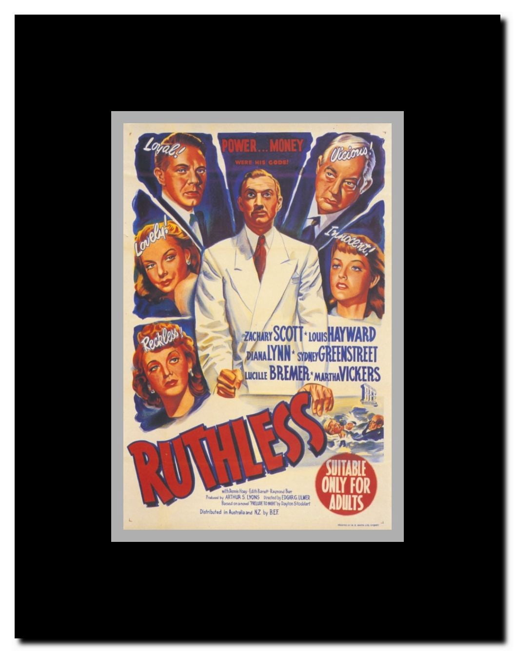 Ruthless Framed Movie Poster