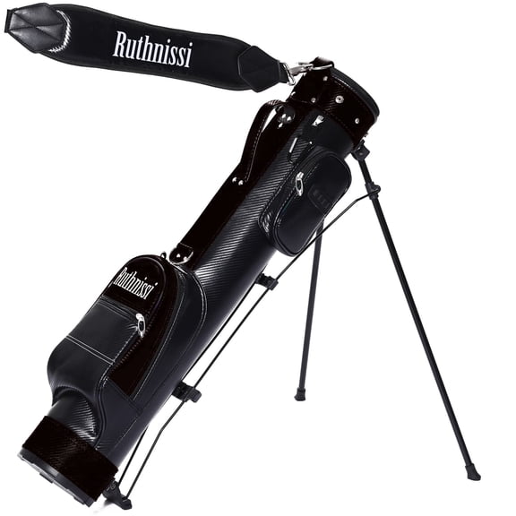 Ruthnissi Sunday Golf Bag with Stand and a Cooler PouchLightweight for Driving Range Mini Course Training Practice Man Women,Travel Case Vertical Hard Shell Tube for Airlines, with Detacheble Padded