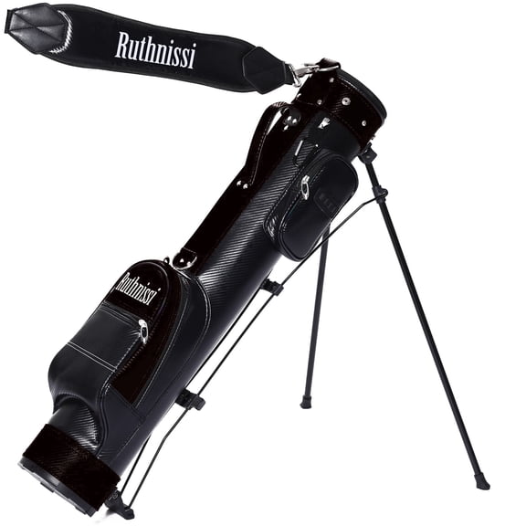 Ruthnissi Sunday Golf Bag with Stand and a Cooler PouchLightweight for Driving Range Mini Course Training Practice Man Women,Travel Case Vertical Hard Shell Tube for Airlines, with Detacheble Padded