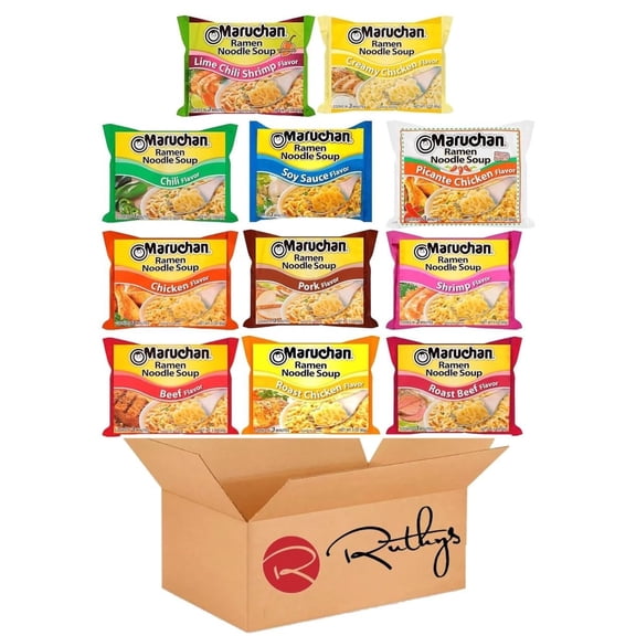 Ruthy's Outlet Ramen Noodle Soup Variety, 11 Flavors, 3 Ounce, 1 Package each Flavor, Total 11 Packages