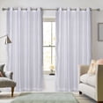 thumbnail image 1 of Ruthy's Textile 2 - Piece Semi Sheer Faux Silk Grommet Curtains Window Panels for Home Living Room/Bedroom - 54" by 84" Inch Long Color: Burgundy, 1 of 5