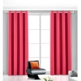 thumbnail image 1 of Ruthy's Textile 2 Piece Thermal Room Darkening Blackout Window Curtain Grommet Panels 54" X 84" Total Width 108" X 84 Coral, 1 of 5