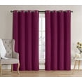 thumbnail image 1 of Ruthy's Textile 2 Piece Thermal Room Darkening Blackout Window Curtain Grommet Panels 54" X 84" Total Width 108" X 84" Pink, 1 of 1