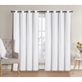 thumbnail image 1 of Ruthy's Textile 2 Piece Thermal Room Darkening Blackout Window Curtain Grommet Panels 54" X 84" Total Width 108" X 84" White, 1 of 3
