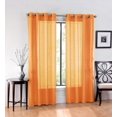 thumbnail image 1 of Ruthy's Textile 2 Piece Window Sheer Curtains Grommet Panels 54" X 84" Total 108" X 84" Inch Length for Kitchen,Bedroom/Living Room Color: Orange, 1 of 1