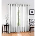 thumbnail image 1 of Ruthy's Textile 2 Piece Window Sheer Curtains Grommet Panels 54" X 90" Total 108" X 90" Inch Length for Kitchen,Bedroom/Living Room Color: White, 1 of 5