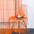 thumbnail image 1 of Ruthy's Textile 2 Piece Window Sheer Curtains Grommet Panels, Orange, 1 of 6