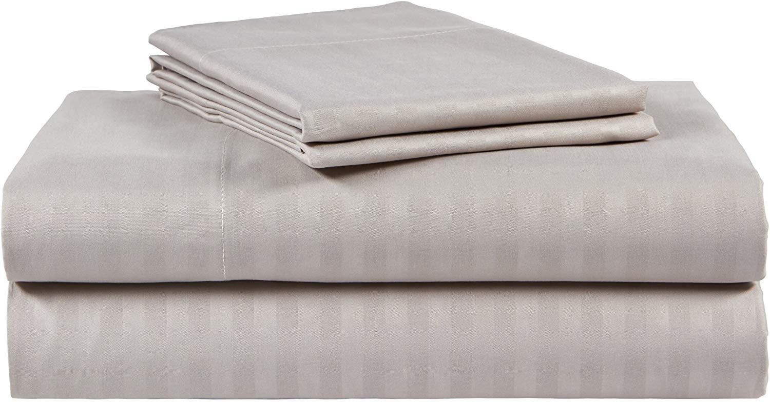 Ruthy's Textile 300 Thread Count 100% Cotton Sateen Dobby Stripe Bed ...