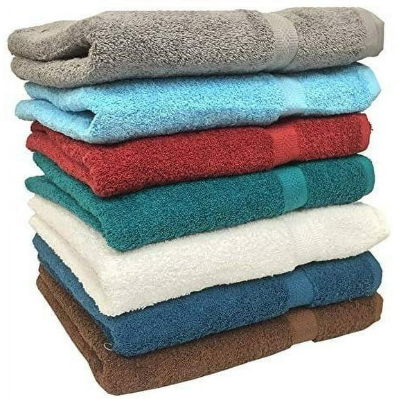 Ruthy's Textile 6-Pack 27" X 54" 100% Cotton Bath Towels