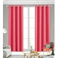 thumbnail image 1 of Ruthy's Textile Blackout Curtains for Bedroom, Solid Thermal Insulated with Grommet Noise Reduction Window Drapes, Room Darkening Curtains for Living Room, 2 Panels, 54 x 84 inch - Coral, 1 of 5