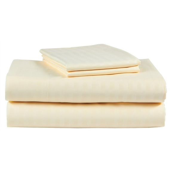 Ruthy's Textile King 500 Thread Count Cotton bed sheets set Hotel Luxury- Extra Soft -Easy Fit Beige