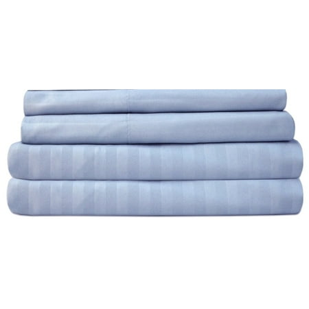 Ruthy's Textile King 500 Thread Count Cotton bed sheets set Hotel Luxury- Extra Soft -Easy Fit light Blue