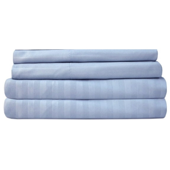 Ruthy's Textile King 500 Thread Count Cotton bed sheets set Hotel Luxury- Extra Soft -Easy Fit light Blue