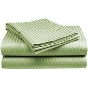 Ruthy's Textile Queen 500 Thread Count Cotton bed sheets set Hotel Luxury- Extra Soft -Easy Fit Sage