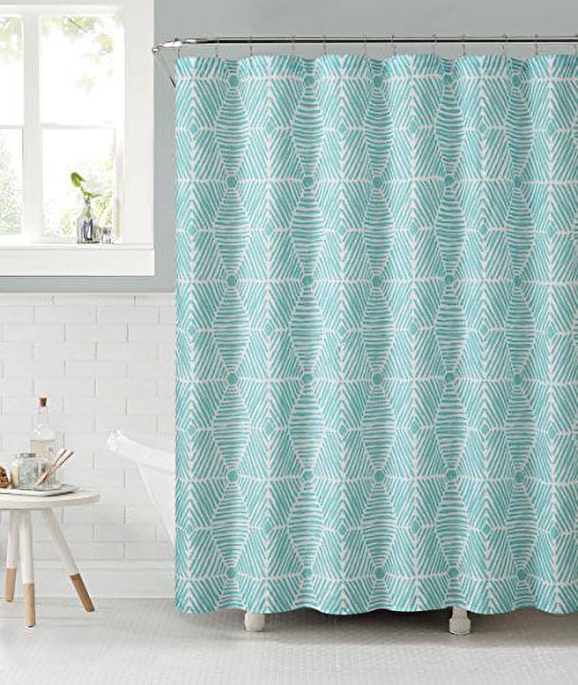 Ruthy's Textile Sail Cloth Shower Curtain 72" X 72" (Blue)