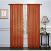 Ruthy's Textile Spice Sheer Curtains Set of 2 Window Panel Drape Pair 104" X 84" Inch for Kitchen Bedroom Children Living Room Yard