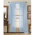 thumbnail image 1 of Ruthy's Textile Voile Sheer Rod Pocket Curtain Window Panel Pair 54" X 84" each, Color: Light Blue, 1 of 1