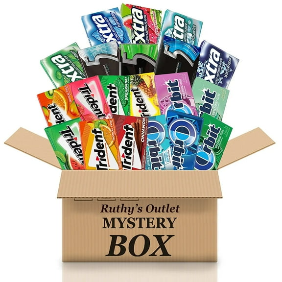 Ruthys Outlet chewing gum Mix variety pack Assorted Flavors 5 Gum, Extra, Orbit & Trident Long Lasting Sugar Free Chewing Gum 20 Variety Flavor packs