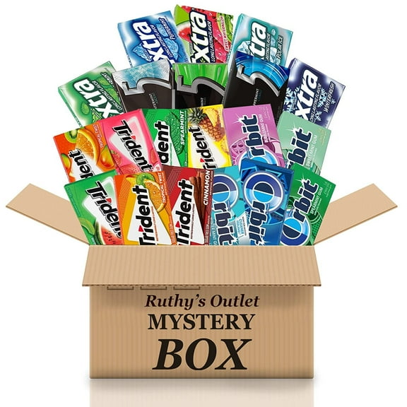 Ruthys Outlet chewing gum Mix variety pack Assorted Flavors 5 Gum, Extra, Orbit & Trident Long Lasting Sugar Free Chewing Gum 25 Variety Flavor packs
