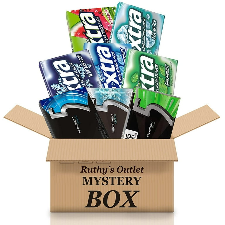 Ruthys Outlet Chewing Gum Variety Assorted Flavor Pack 5 Gum & Extra Long Lasting Sugar Free Chewing Gum Variety Flavor Packs 20 Pack