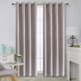 thumbnail image 1 of Ruthys Textile Blackout Curtains for Bedroom - Grommet Room Darkening Curtains for Living Room, Set of 2 Panels - Size 52 X 84 Inch Each - Color: Silver, 1 of 6