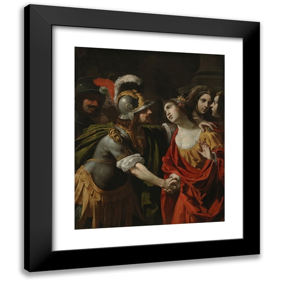 Rutilio Manetti 12x14 Black Modern Framed Museum Art Print Titled - Dido and Aeneas (circa 1630)