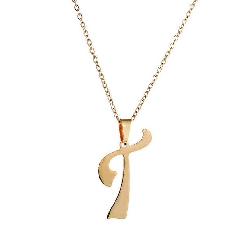 Cursive t necklace deals