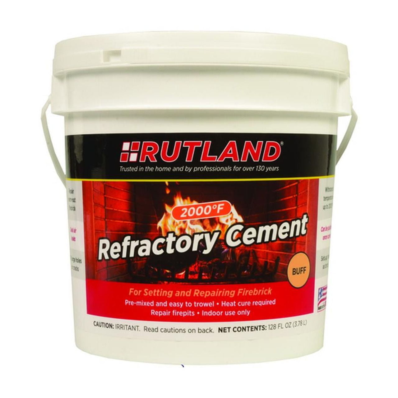 Rutland 611 Refractory Cement, 1 Gal, Buff