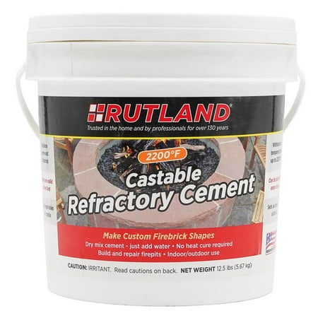 Rutland Castable Refractory Cement 2200 Deg. F 12.5 Lb. Case Of 2