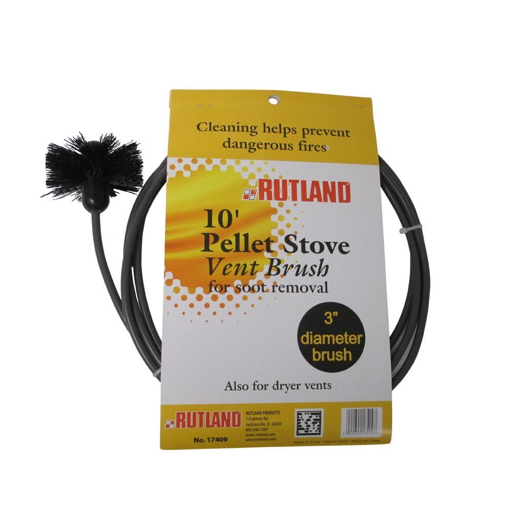Rutland Chimney Sweep 17409 Pellet Stove Brush, 3" D, 10' Flexible Rod